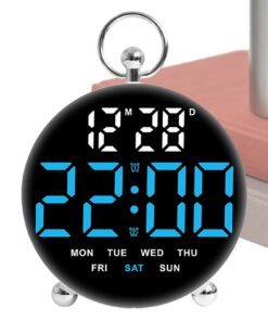 Kinder Dimmbarer Doppelwecker USB-Ladestation LED-Digitaluhr - Für Kinder Erwachsene Schlafzimmer Bett