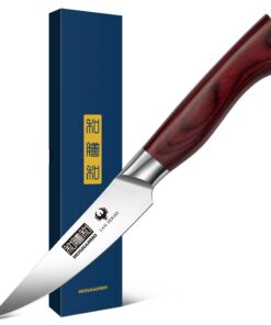 HOSHANHO Schälmesser 9.5cm, Edelstahl, Ergonomischer Griff für Küche | HOSHANHO Obst- und Gemüsemesser, 9.5cm, Edelstah