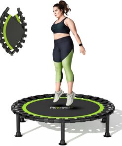 ZCMHAXJ Faltbares Mini-Trampolin, 204 kg Kapazität, Indoor Fitness Workout Gerät für Erwachsene und Kinder, Global Recyc