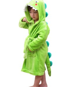 LOLANTA Kinder Fleece Dinosaurier Bademantel -Warm und Komfortabel für 1-8 Jahrealte Kinder