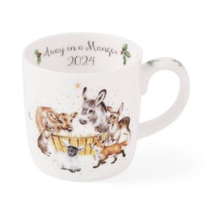 Wrendale Becher Away in a Manger - 0,4l Weihnachts-deco für Raumdecoration und Gebrauch bei Feiertagen - Zuckerschicht,