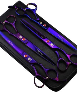 Professionelle 7-Zoll-Hundehaarschere aus Japan (lila) | 440C Edelstahl Hundehaarschere 7 Zoll (lila) | Professionelle