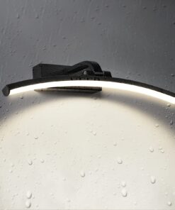 EMKE LED Spiegelleuchte für Bad, 40cm, 180° drehbar, 4000K, einfache Installation (Schwarz) EMKE Spiegellampen für Bad
