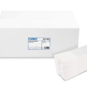 Entspannte Papierhandtücher, C-Falz, 23 x 31 cm, Doppelspalte,-recycling-weiss, 2880 Blätter, 1er Pack (1 x 1 Stück)