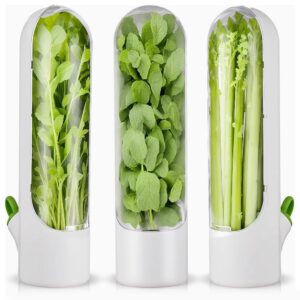 Kopinma 3 Pack Aufbewahrung Kühlschrank Kräutercontainer Kräutertopf Frischebewahrung Kräuterbehälter Kühlschrank Aufbew