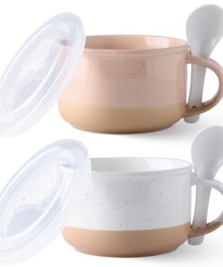 GBhome 700ml Keramik-Suppentassen 2er-Set – Mikrowellengeeignet & Spülmaschinenfest für Suppe, Ramen & Müsli