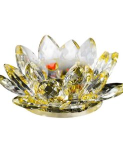 Kristall-Lotus-Teelichthalter – Hochzeit, Tischdekoration, Feng Shui-Dekoration
