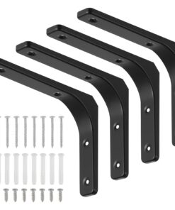 Faankiton 4 Stück Multifunktionale Metallwinkel Regalhalterung, maximal 70kg Tragkraft für Wandhalterung, perfekt für Kü