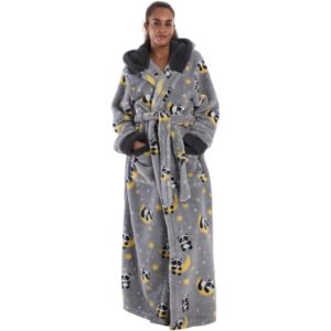 Surwin Flauschig Bademantel Lang für Damen und Herren Weich und Gemütlich für den Winter