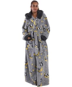 Surwin Flauschig Bademantel Lang für Damen und Herren Weich und Gemütlich für den Winter