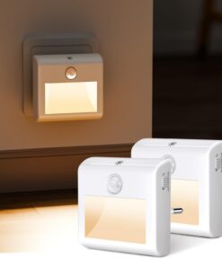 2 Stück Warmweiß LED Nachtlicht mit Bewegungssensor für Flur und Gang
