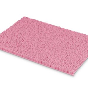 MEGAROOM Badezimmerteppich Rosa Sicherheit und Komfort Anti-Schimmel Weiche und rutschfeste Badematte 40 x 60 cm Duschvo