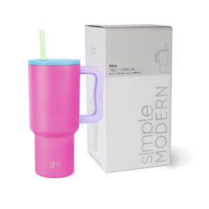 Simple Modern Thermobecher Trek 890ml | Isolierter Edelstahl-Trinkbecher für Frauen und Männer | Eiskaffee-Reisebecher 8