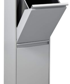 ARREGUI CR202-B 2-Fach Stahlmülltrennsystem für die Küche | Recycling Schrank | 2x17 Liter Grau