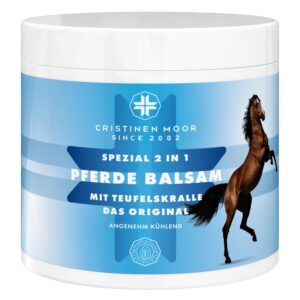 Cristinenmoor Pferde Balsam Teufelskralle 500ml, Massage Creme für Muskeln und Verspannungen, ideal für Sportler, kühlen