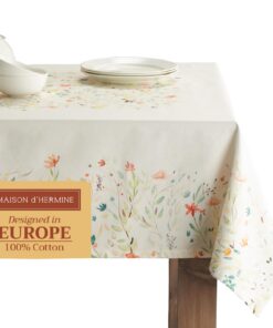 Maison d' Hermine Colmar 100% Baumwolle Tischdecke für Küche | Abendessen | Party Dekoration | OEKO-TEX STANDARD 100 Mai