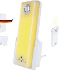 SCHWAIGER 661637 LED Steckdosenlicht für Notfälle mit Bewegungssensor und Akkulicht - Nachtlicht und Taschenlampe