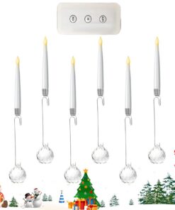Clip On Kerzen für Weihnachtsbäume - LED künstliche Kerzen 15 cm | für Außenfenster und Terrasse | Ambiente+"); Clip On
