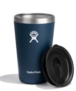 HYDRO FLASK Tumbler Thermobecher für Unterwegs 473 ml (16 oz) - Doppelwandig, Vakuumisoliert, Verschließbarem Eindrückde