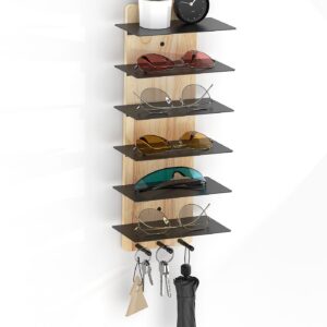 MoKo MoKo Brillen Organizer für Wohnzimmer und Schlafzimmer mit Holzschachtel & Schläfenhaken