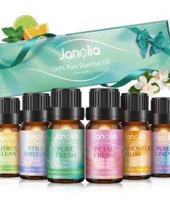 Janolia Reines Natürliche Duftöl Set für Diffuser Janolia Pur Essential Oils für Zuhause und Büro Janolia Aroma Äthe