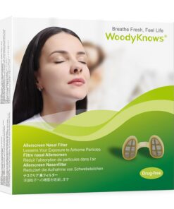 WoodyKnows Allerscreen Nasenfilter Model 2024 - Hilfe bei saisonalen Allergien und Stauballergien - Probepack S/M/L/XL