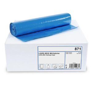Müllbeutel 120L Blaue Säcke Blaue Müllsäcke | Vielseitig einsetzbare Abfallsäcke 120L Blaue Säcke | Stabile große Mülls