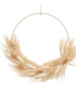 Atmosphera Trockenblumen Kranz - Beige - 34 cm - Zest für dein Zuhause