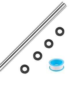 Duschkopf Verlängerungsarm 30cm Edelstahl Gerader Dusche Verlängerungsrohr für Badezimmer Handbrause Gerade.Round Chromi