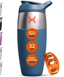 Promixx Pursuit Shaker-Flasche - einwandige Edelstahl Protein Shaker Bottle für Athleten, ideal für Trainingsdays, Mitte
