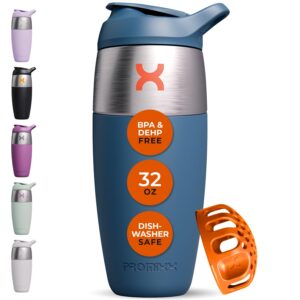 Promixx Pursuit Shaker-Flasche - einwandige Edelstahl Protein Shaker Bottle für Athleten, ideal für Trainingsdays, Mitte