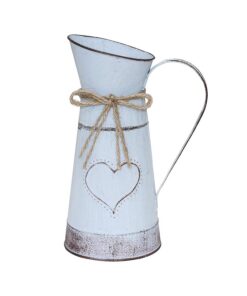 Rustikale Vintage Blumenvase, Herzförmiges Seildesign Metall, Tischdeko Valentinstag (2|5 cm)