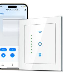 SMARTERCURRY Wlan Rolladenschalter, [7 Gen] smart Eisenherd zeith strokeLineäres Fensterbahnenkontrollsystem für Echo/Al
