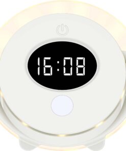 Northpoint LED Lampe: Digitaluhr, Bewegungsmelder, Nachtlicht - Touch Steuerung, Aufhängung, 500mAh Akku