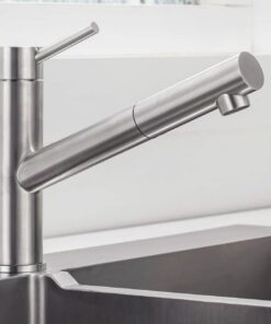 ONECE Küchen Wasserhahn ausziehbar mit Spültischarmatur Edelstahl matt