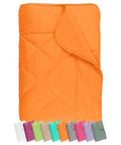 Nplus Eins Sommerdecke Orange - dünn und leicht - Mikrofaser - waschbar bis 60 Grad - 135x200 cm - OEKO-TEX_standard 100