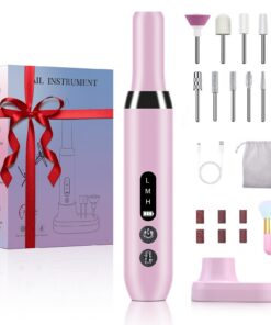 Nagelfräser Professionell für Gelnägel Akku, 20000u/min 3 Geschwindigkeitsstufen einstellbar Nagel Drill