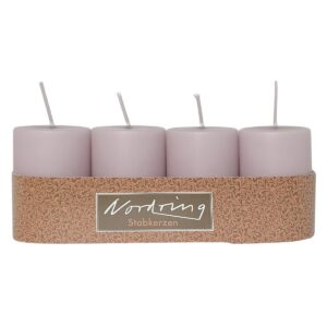 Nordring Soft Duftlose 4 x 6 cm Hoch Malve Kerzen (4 Stück)