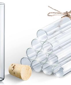 Tuuters 25x Glas Reagenzgläser mit Natur-Korken für Basteln - Speichern - Befüllen - Dekorieren (47,5 x 16mm)
