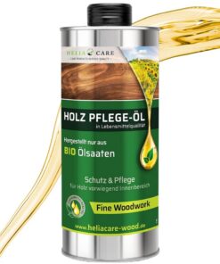 Fine Woodwork Bio Holzpflegeöl - Nachhaltiges Holz Öl aus Deutschland für natürliche Holzpflege - Holzöl farblos (750ml)