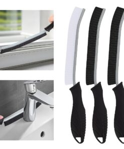 TQRR Hartborsten Eckenreinigungsbürste - Multifunktionale Reinigungsbürste für Toilette, Badezimmer und Haus (3, Schwarz