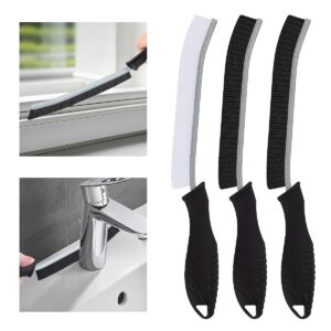 TQRR Hartborsten Eckenreinigungsbürste - Multifunktionale Reinigungsbürste Für Toilette und Badezimmer (3, Schwarz) TQ