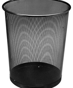 Spetebo Mülleimer Metall - 18 Liter - Schwarz - für Papierkorb - robust und praktisch - Drahtgeflecht