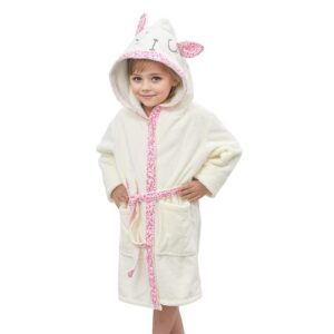 WYTbaby Bademantel Kinder Fleece Morgenmantel | Weicher Fleece Bademantel für Jungen und Mädchen | Fleece Morgenmantel