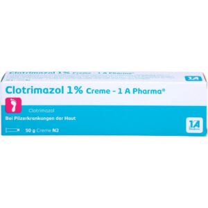 CLOTRIMAZOL 1% Creme 1A Pharma 50 g für Skinfunktion und Alltagseinrichtung gegen Hautausschlag