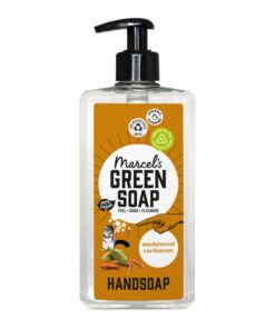 Marcel's Green Soap Flüssigseife - Umweltfreundlich & Vegan - 97% Biologisch abbaubar - Sandelholz & Kardamom Geruch - F