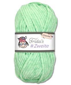 Frida's #Zweite Wolle 100g Chenille Wolle für Amigurumi Stricken & Häkeln weich (07 - Mint)