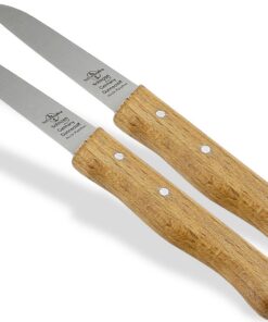 Gemüsemesser Solingen 2er Set Schälmesser Made in Germany Küchenmesser mit Holzgriff Buche für Obst und Gemüse Universal