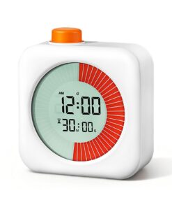 Visueller Timer für Kinder 60-Minuten Countdown Zeitmahnung für Klassenzimmer (Weiß) Visueller Timer für Kinder 60-Min