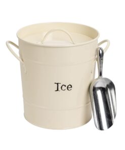 Harbour Housewares Vintage Metal Ice Eimer mit Schaufel Creme für Partys